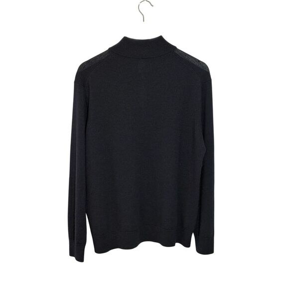 UNTUCKit navy merino wool 1/4 zip sweater - L - Picture 5 of 8